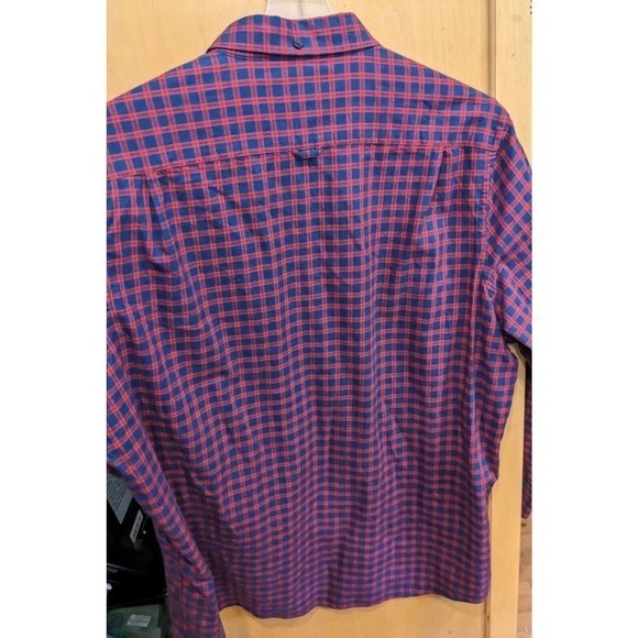 Nordstrom Men's Shop XL Button‎ Down Long Sleeve Shirt Plaid Red - Picture 3 of 4